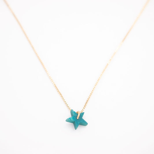 Collier Mini Charm Etoile en Ivoire Végétal – 6 finitions de chaîne au choix