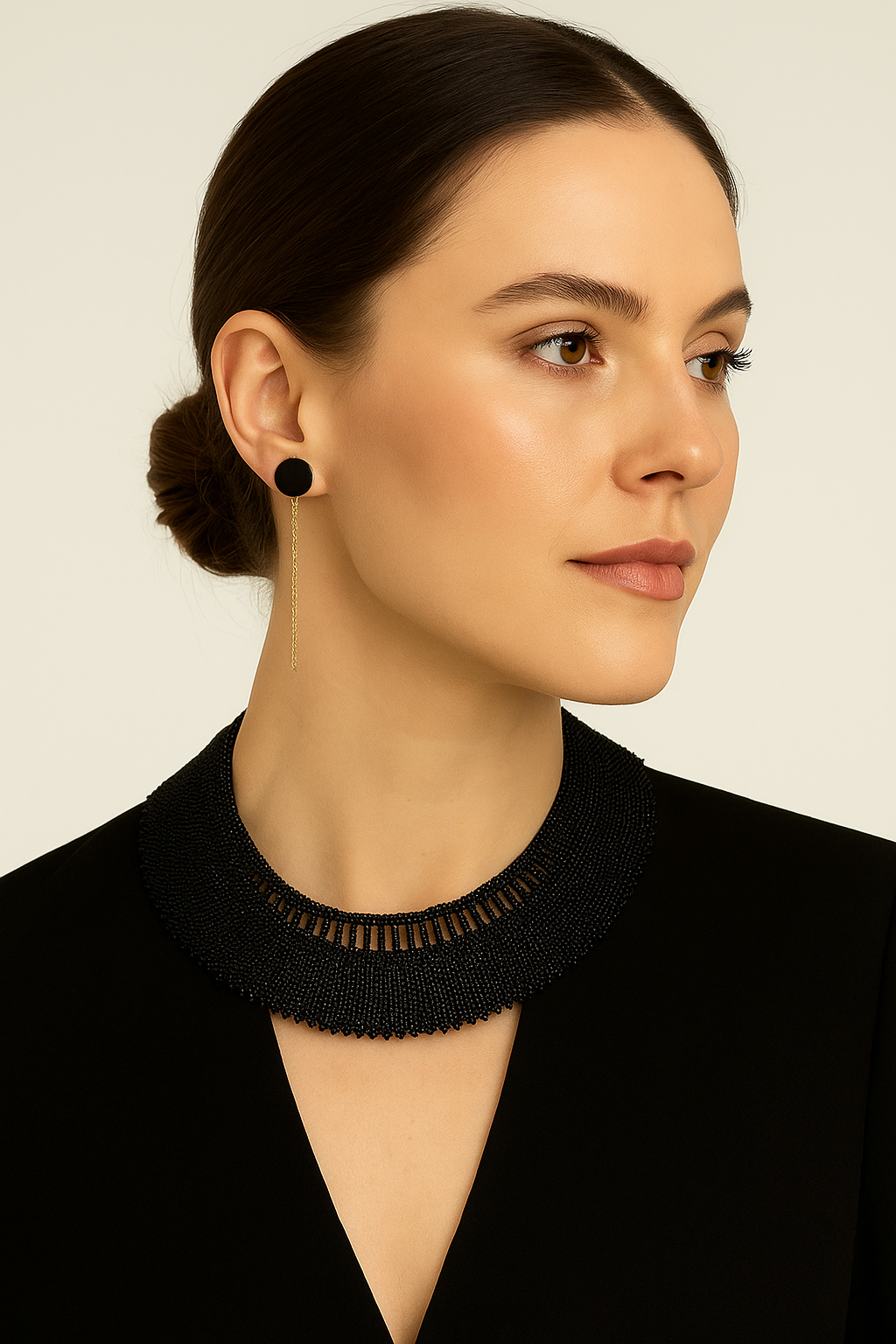 Collier Perles Uni fait main Plastron Rocaille Bobo Chic Ethnique Tissé Main | Okama