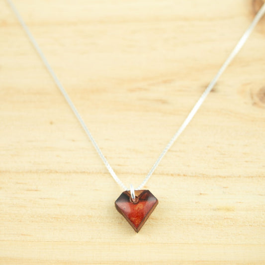 Collier végan en calebasse séchée fait main  – 6 finitions de chaîne au choix | Dia