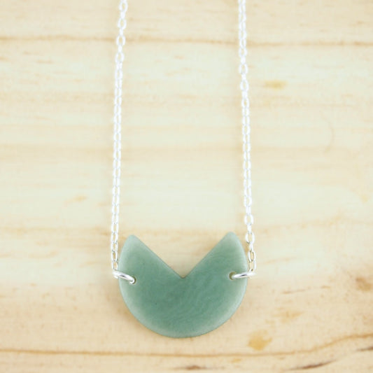 Collier Original Ivoire Végétal Argent Éthique Géométrique | Rubi Pac