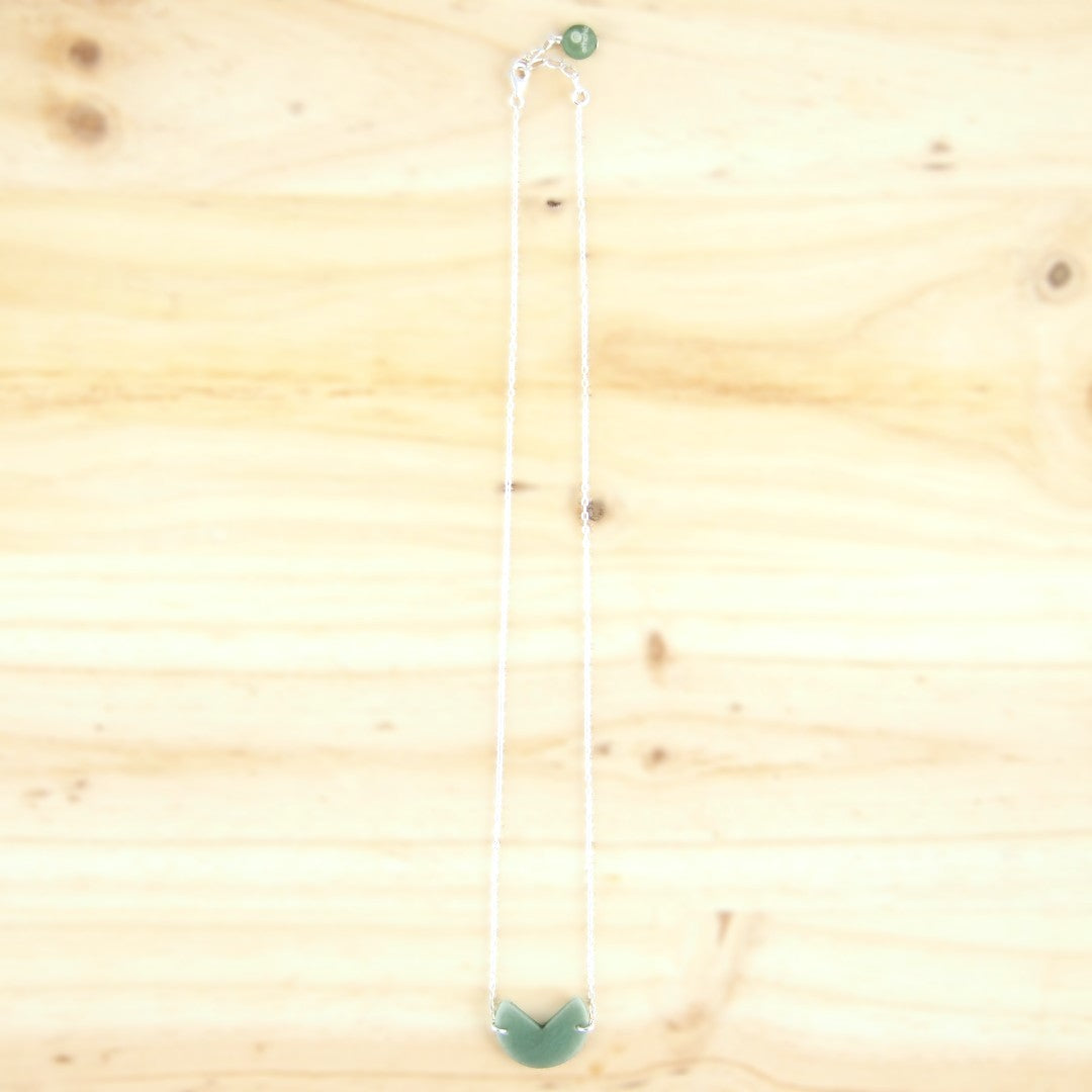 Collier Original Ivoire Végétal Argent Éthique Géométrique | Rubi Pac