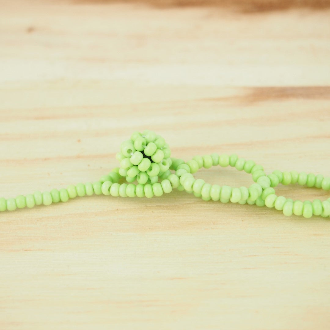 Collier Plastron Miel Perles Rocaille Bobo Chic Ethnique Tissé Main | Okamita