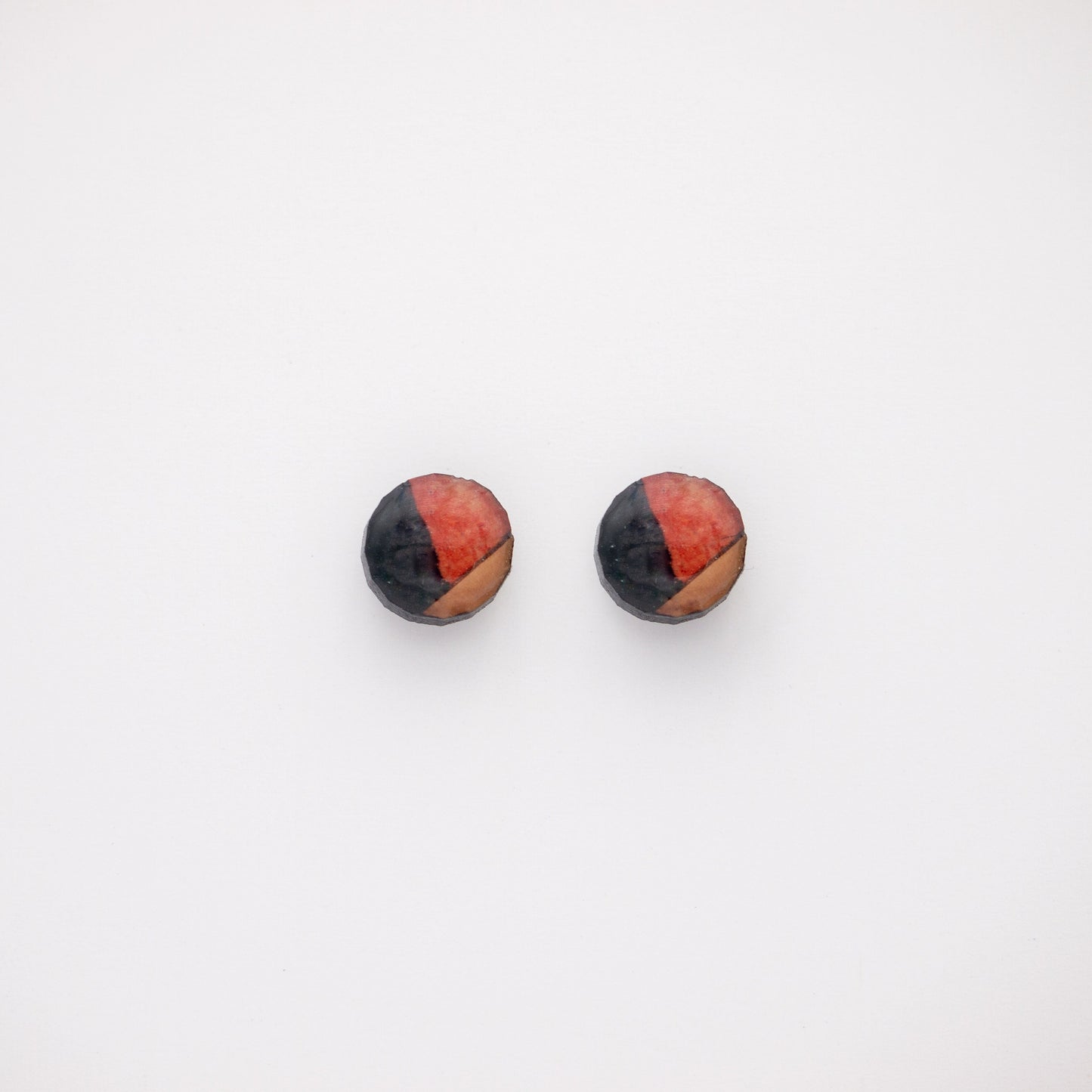 Boucles d'oreilles géométriques fruit puces d'oreilles minimalistes