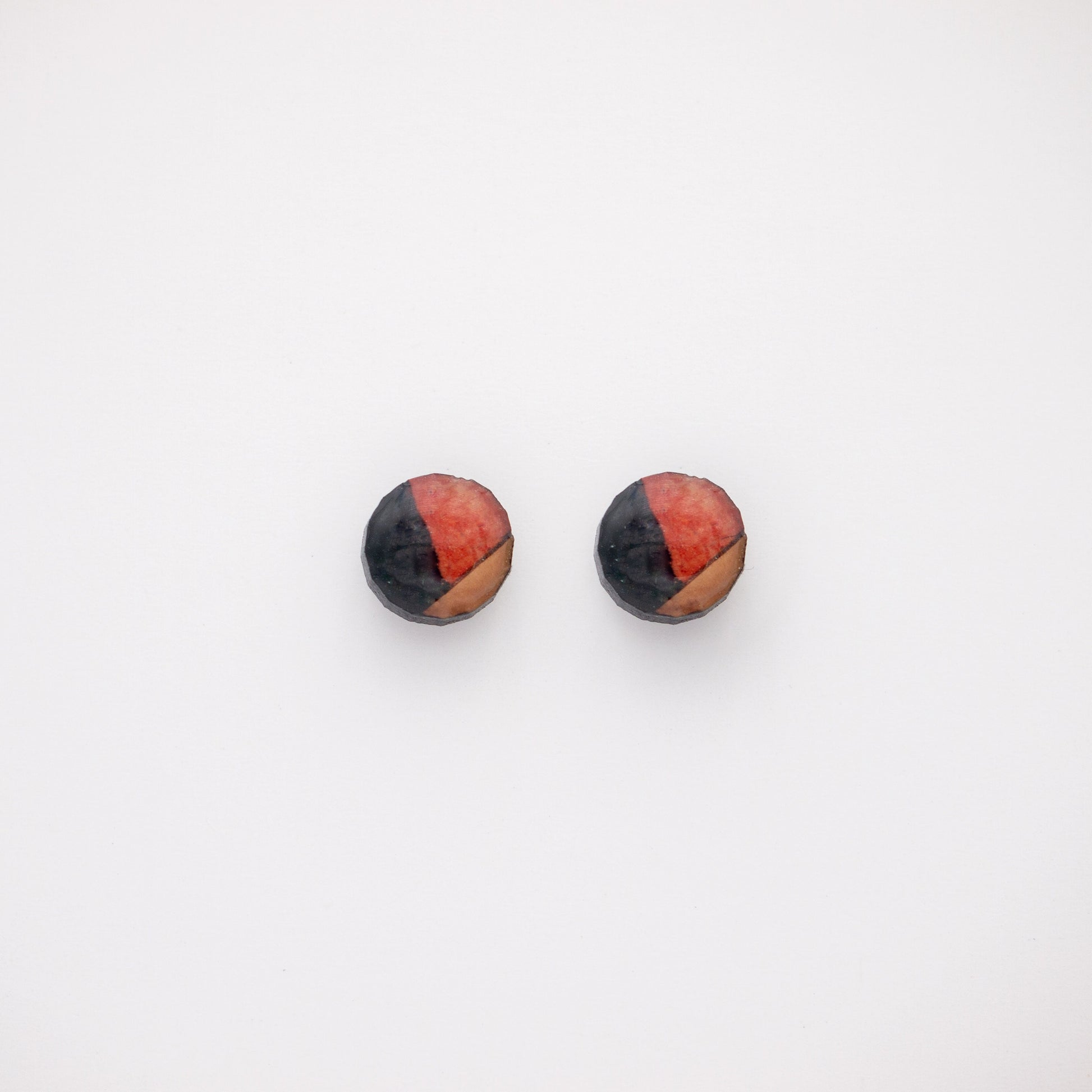 Boucles d'oreilles géométriques fruit puces d'oreilles minimalistes