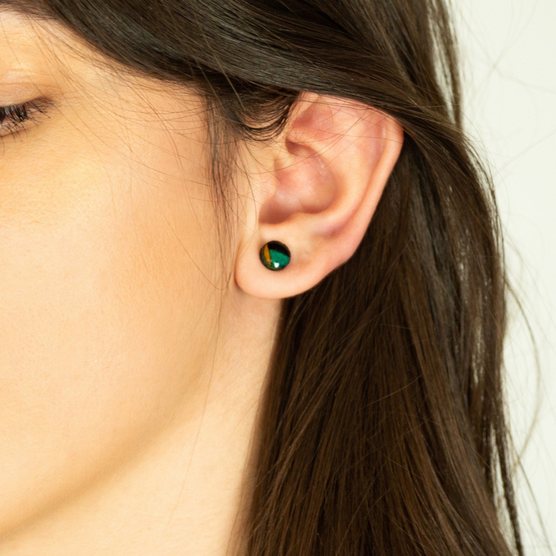 Boucles d'oreilles géométriques fruit puces d'oreilles minimalistes