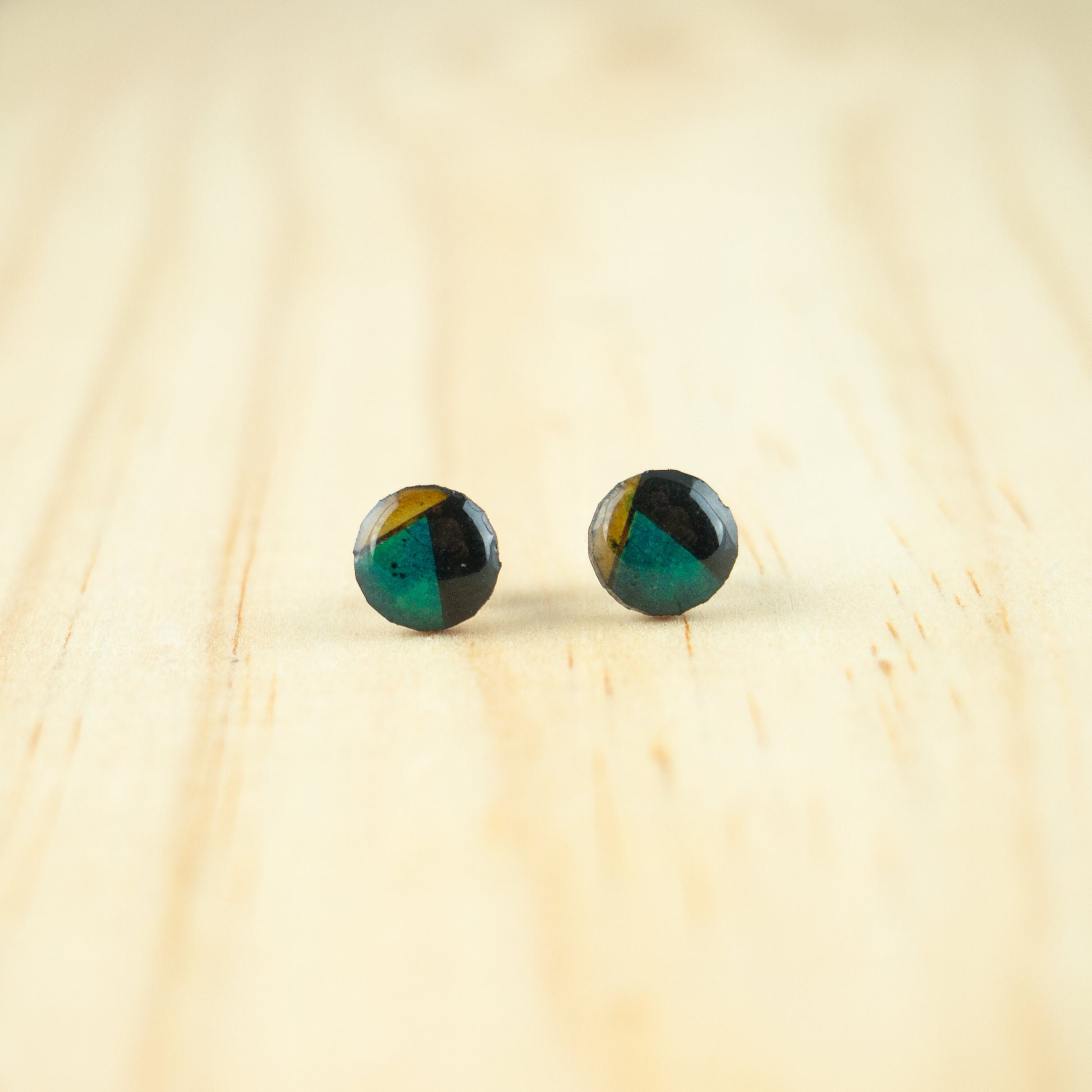 Boucles d'oreilles géométriques fruit puces d'oreilles minimalistes