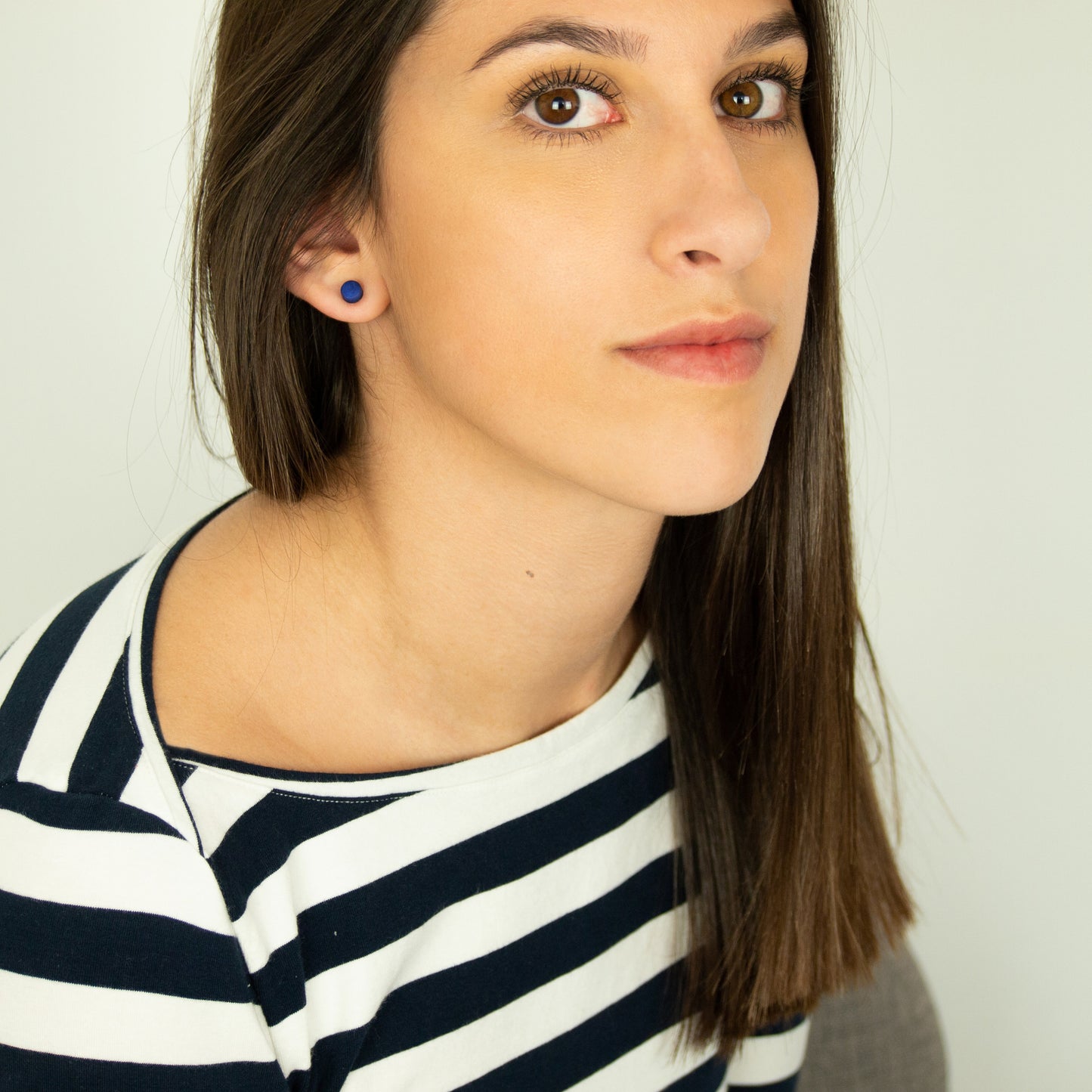 Boucles d'oreilles ivoire végétal devant derrière  Boucles d'oreilles sous lobes Ear jacket dessous d'oreille Puces d'oreilles cercle