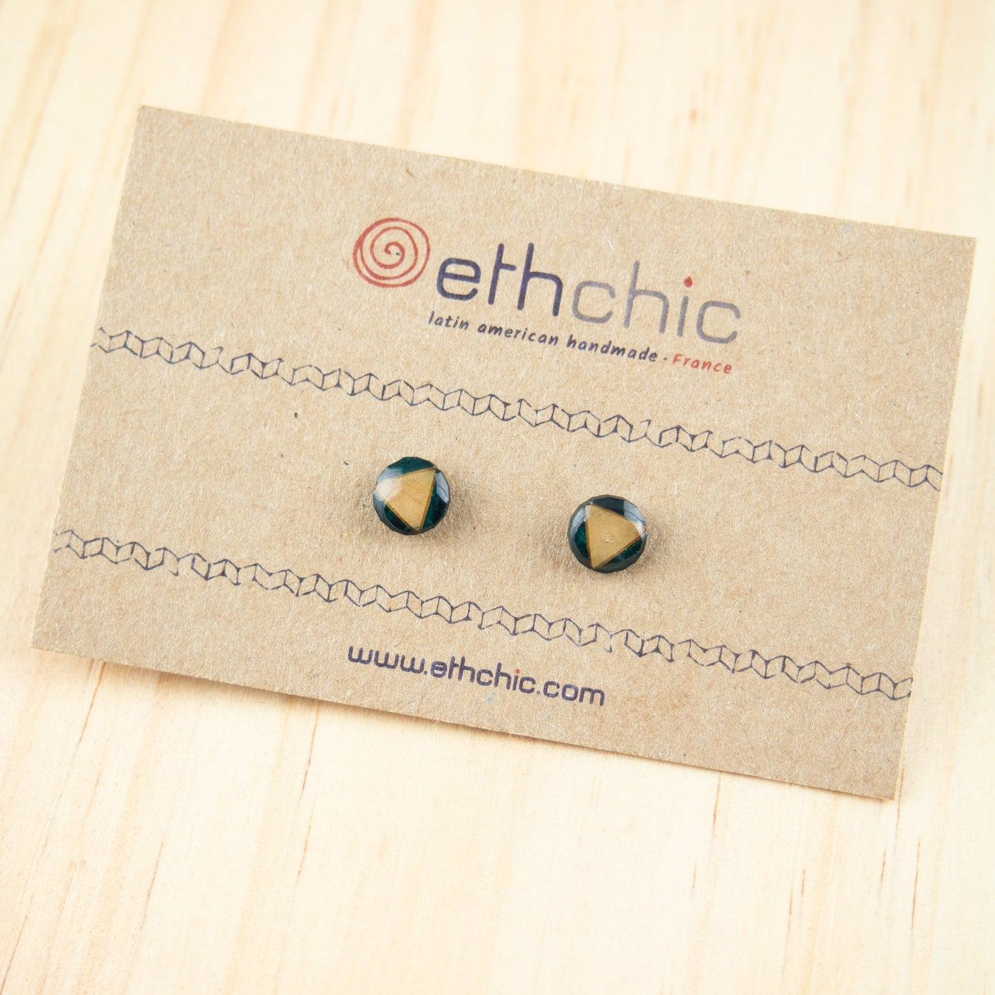 Boucles d'oreilles rondes triangle vegan boucles d'oreilles émaillées puces d'oreilles cercle boucles d'oreilles colorés email