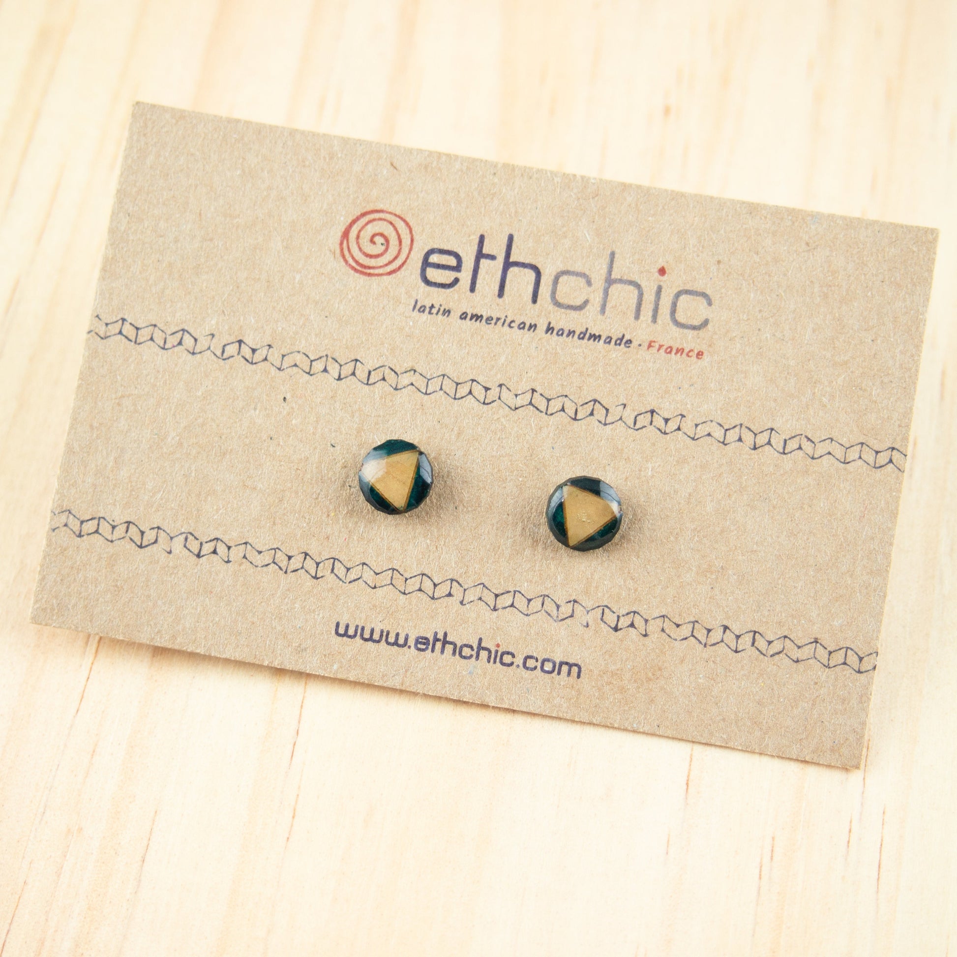 Boucles d'oreilles rondes triangle vegan boucles d'oreilles émaillées puces d'oreilles cercle boucles d'oreilles colorés email