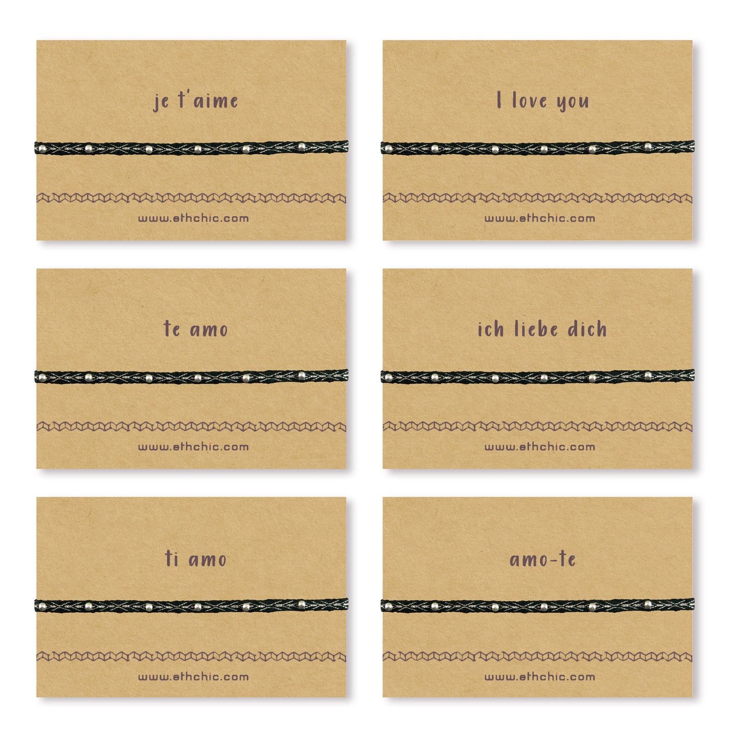 Bracelet amour Je t'aime bracelet Cadeau petite copine Message d'amour Cadeau Anniversaire Bijoux Saint Valentin Bracelet femme Ethchic