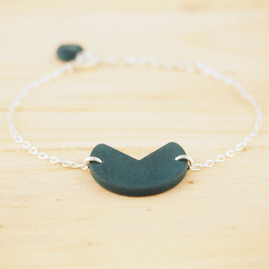 Bracelet minimaliste bracelet original  bracelet blanc bracelet ivoire bracelet rond bracelet pacman cadeau éthique bracelet moderne