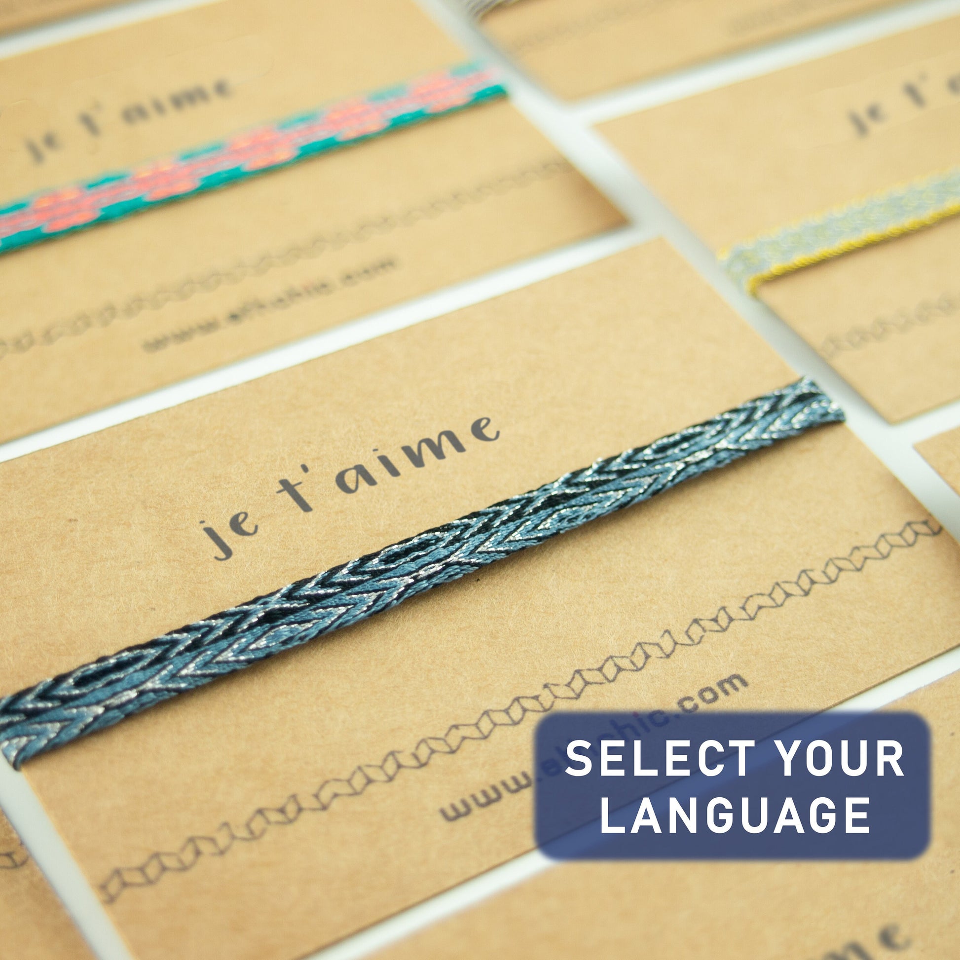 Bracelet je t'aime 80 fils Cadeau copine Cadeau copain Cadeau partenaire Cadeau Anniversaire Bijoux Saint Valentin Cadeau amour