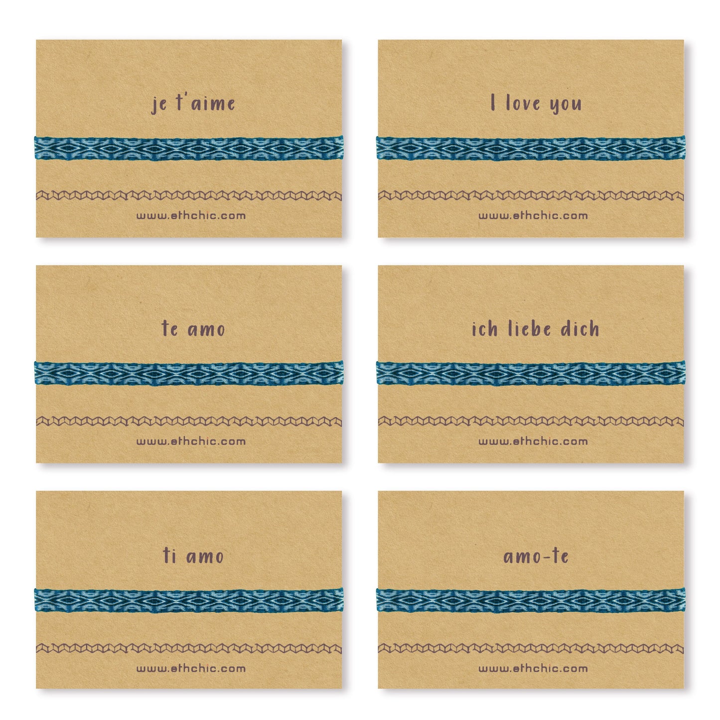 Bracelet je t'aime 80 fils Cadeau copine Cadeau copain Cadeau partenaire Cadeau Anniversaire Bijoux Saint Valentin Cadeau amour