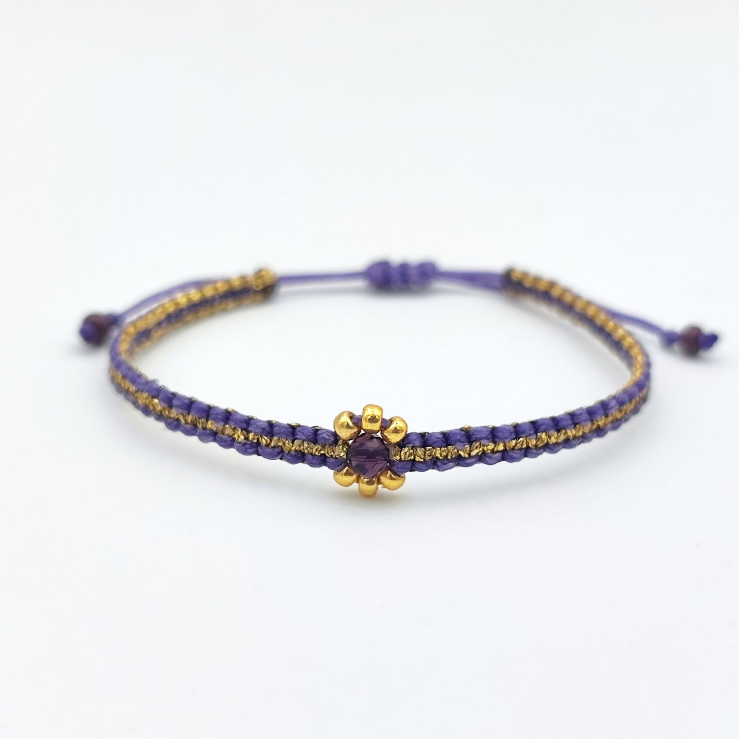 Bracelet fleur enfant bracelet fille fait main cristal Murano amitié cadeau réglable cadeau mignon bracelet  bracelet fin