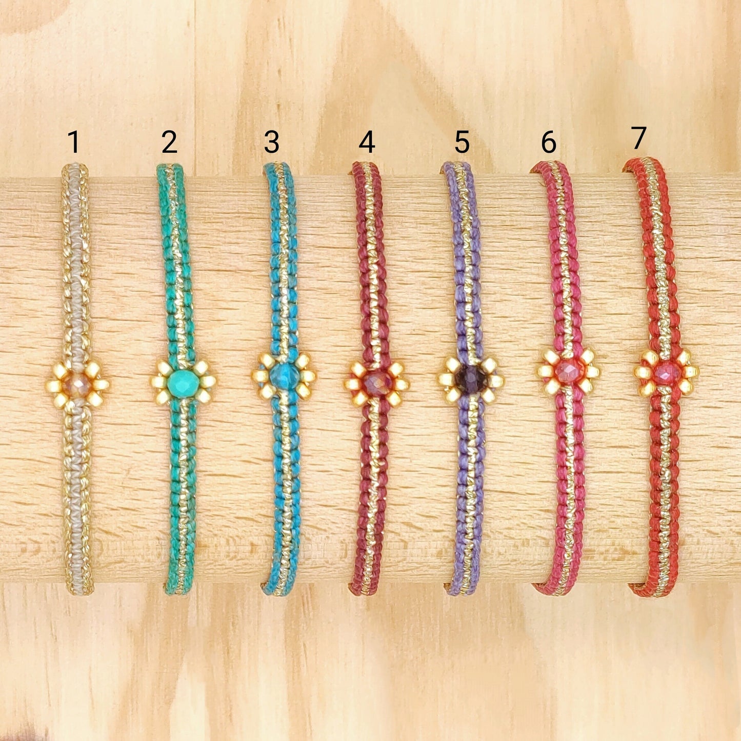 Bracelet fleur enfant bracelet fille fait main cristal Murano amitié cadeau réglable cadeau mignon bracelet  bracelet fin