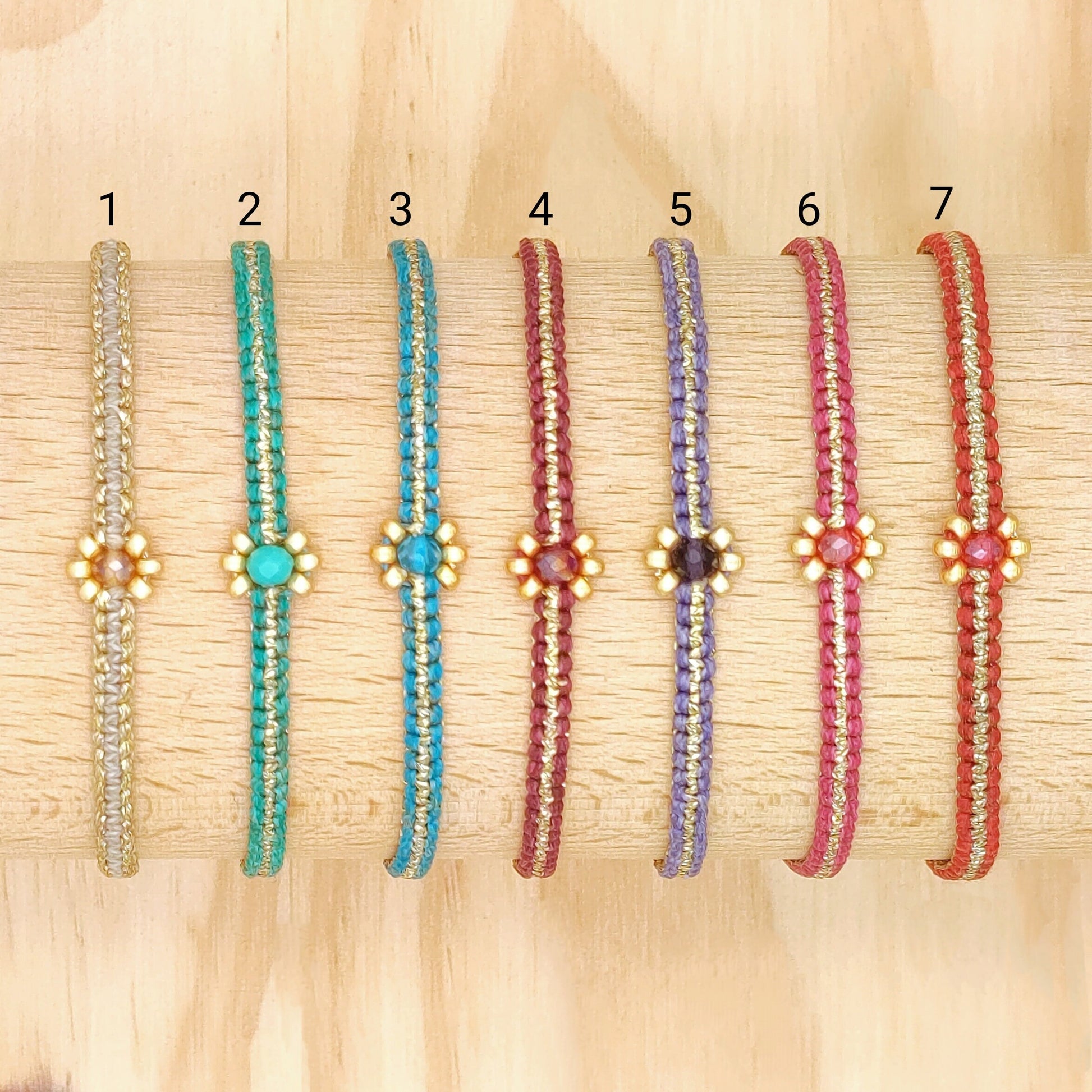 Bracelet fleur enfant bracelet fille fait main cristal Murano amitié cadeau réglable cadeau mignon bracelet  bracelet fin