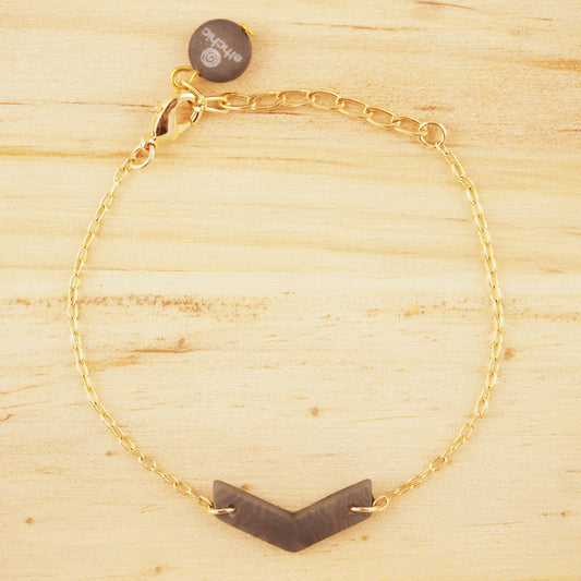 Bracelet minimaliste bracelet blanc or bracelet ivoire végétal blanc bracelet géométrique cadeau éthique bracelet bohème tagua