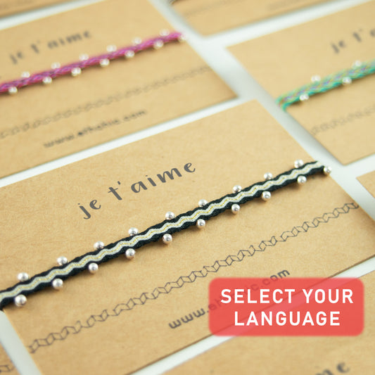 Bracelet je 'aime Cadeau petite copine Bijoux Saint Valentin Bracelet femme Message d'amour Cadeau Anniversaire Amour Bracelet tissé Ethchic