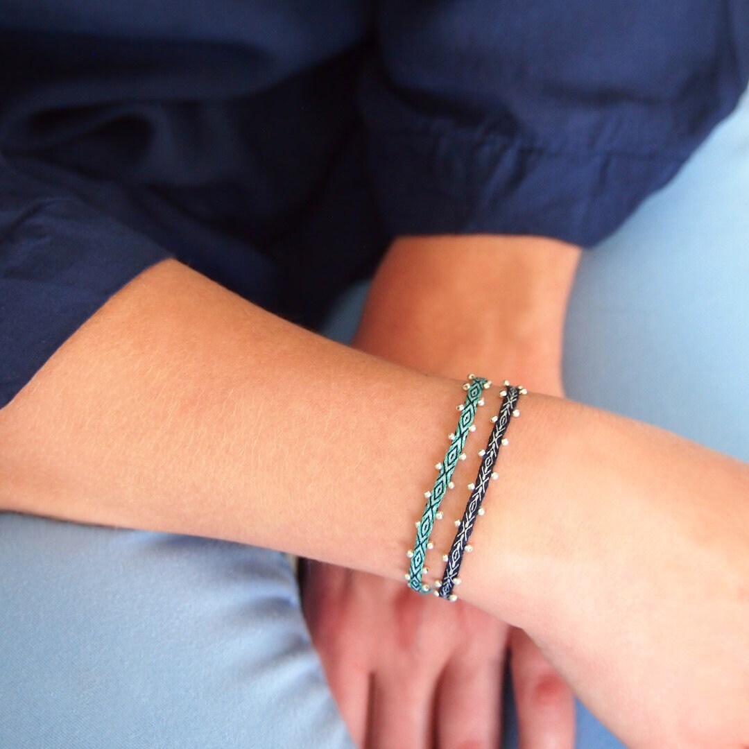 Bracelet je 'aime Cadeau petite copine Bijoux Saint Valentin Bracelet femme Message d'amour Cadeau Anniversaire Amour Bracelet tissé, bleu, Ethchic