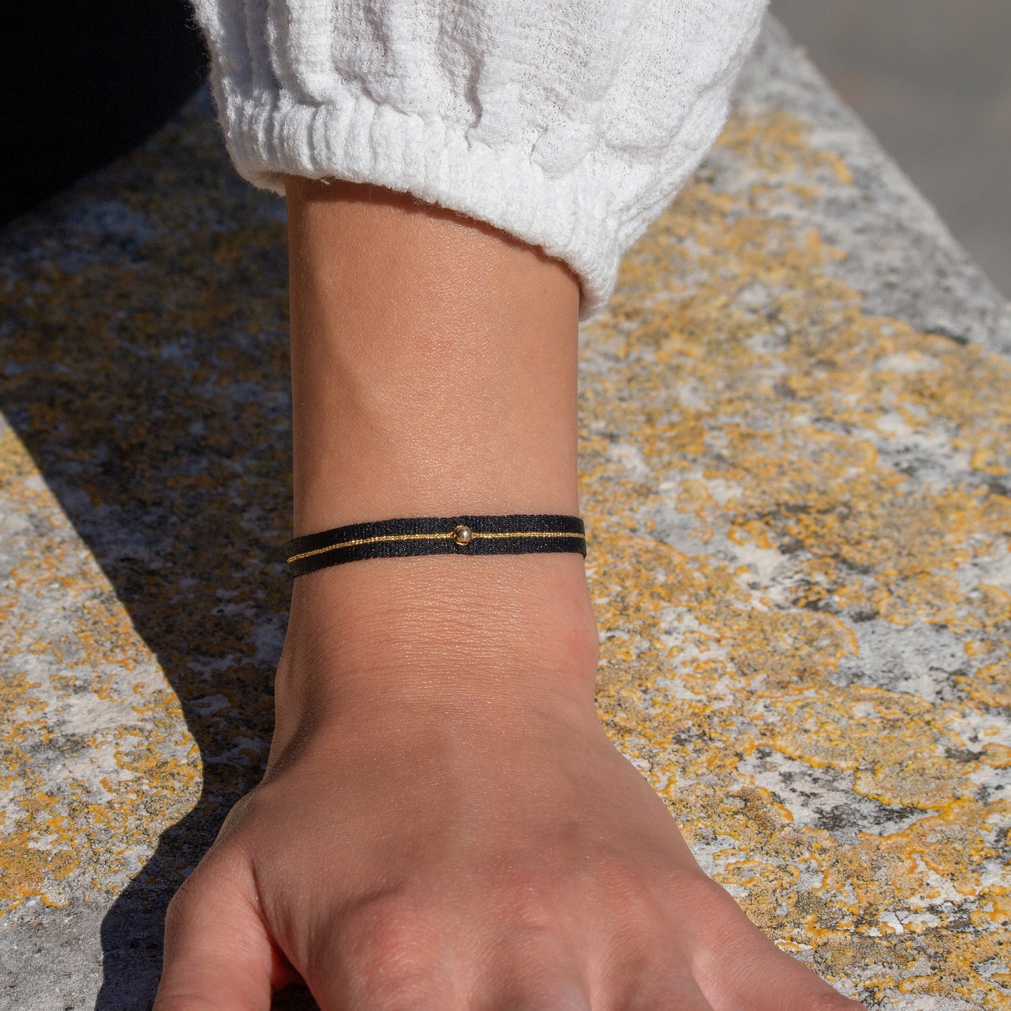 Bracelet 80 fils femme plaqué or perle doré tissé main amitié résistent à la mer réglable cadeau femme bohème hippie