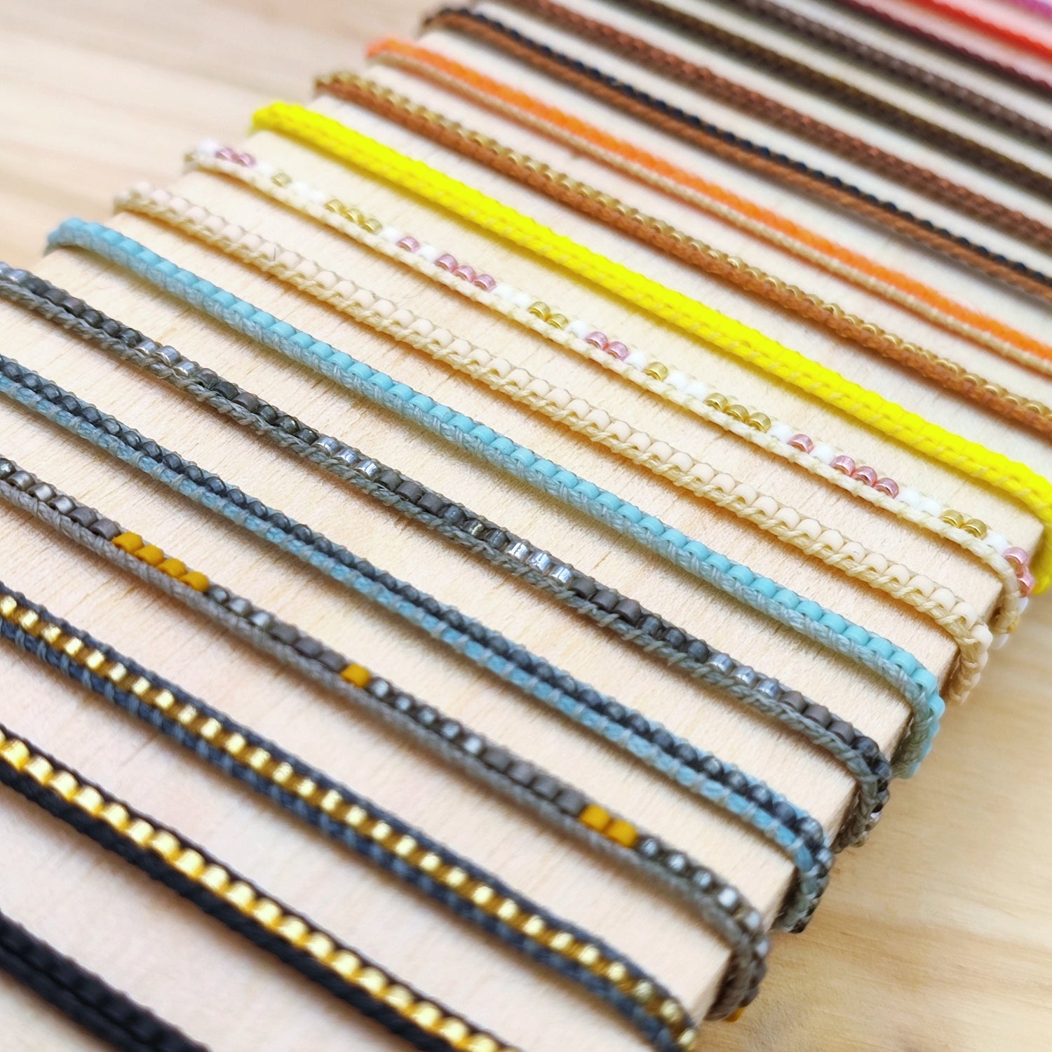 Bracelet perles miyuki bracelet fin bracelet minimaliste bracelet amitié bracelet femme bracelet empilable bracelet tissé coloré, ethchic