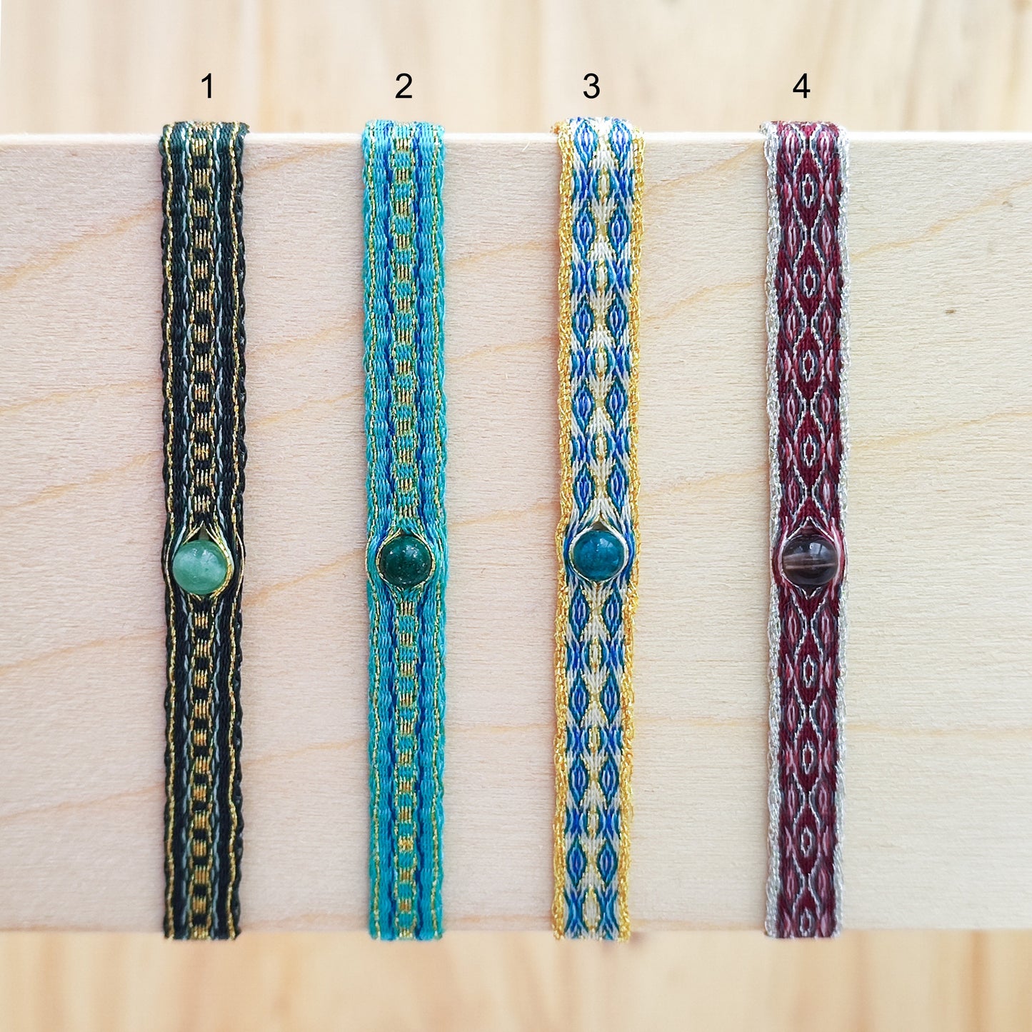 Bracelet pierre 80 fils femme  tissé main amitié résistent à la mer réglable cadeau femme waterproof pierre naturelle bohème hippie