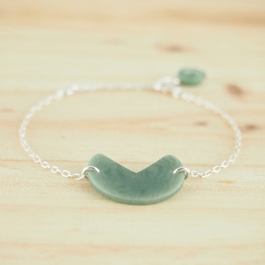 Bracelet minimaliste bracelet original  bracelet blanc bracelet ivoire bracelet rond bracelet pacman cadeau éthique bracelet moderne