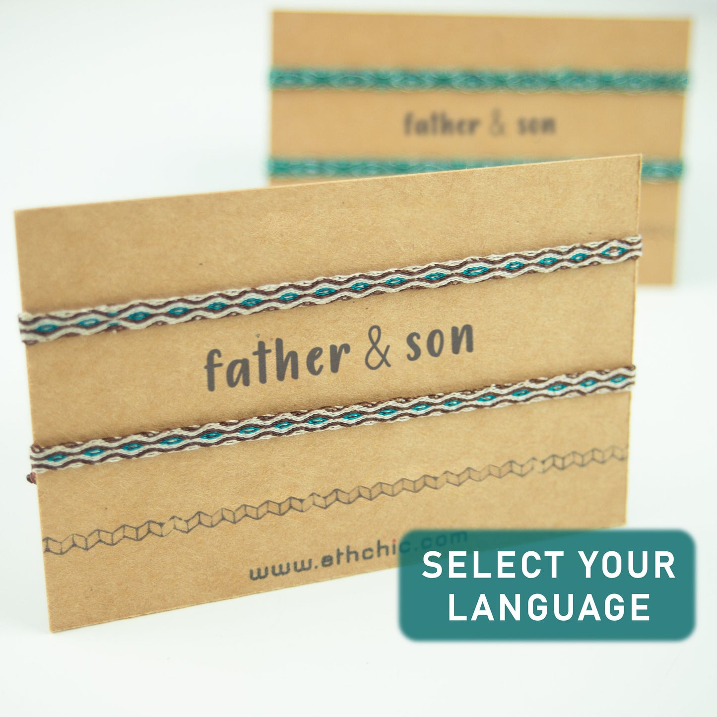 Bracelet père et fils Cadeau père fils Bracelet homme Cadeau fête des pères Bracelet fin Bracelet tissé main Bracelets assortis