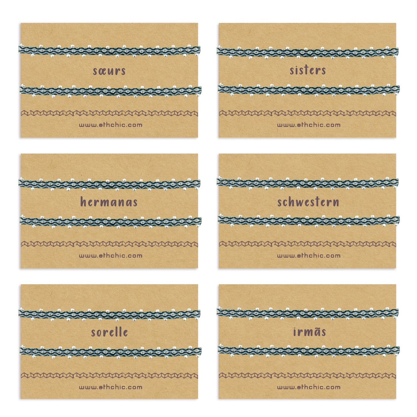 Sœur Bracelet tissé 40 fils perles argent Sœur cadeau Sœur Cadeau Anniversaire Sœur Bijoux Distance Bracelet femme Bracelet fait main