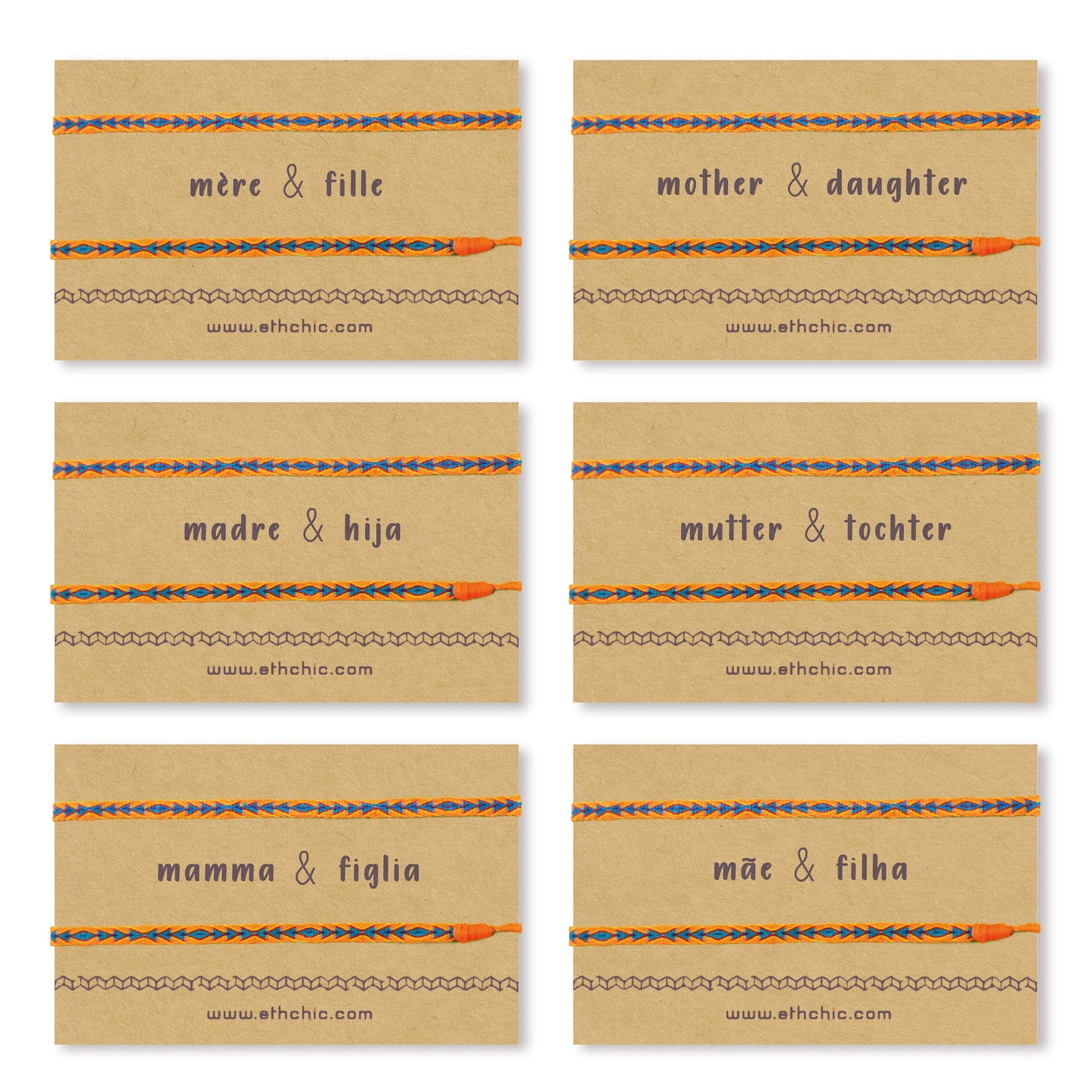 Bracelet mère fille enfant bracelets assortis cadeau fête des mères bracelet mère enfant set 2 bracelets bracelets tissés