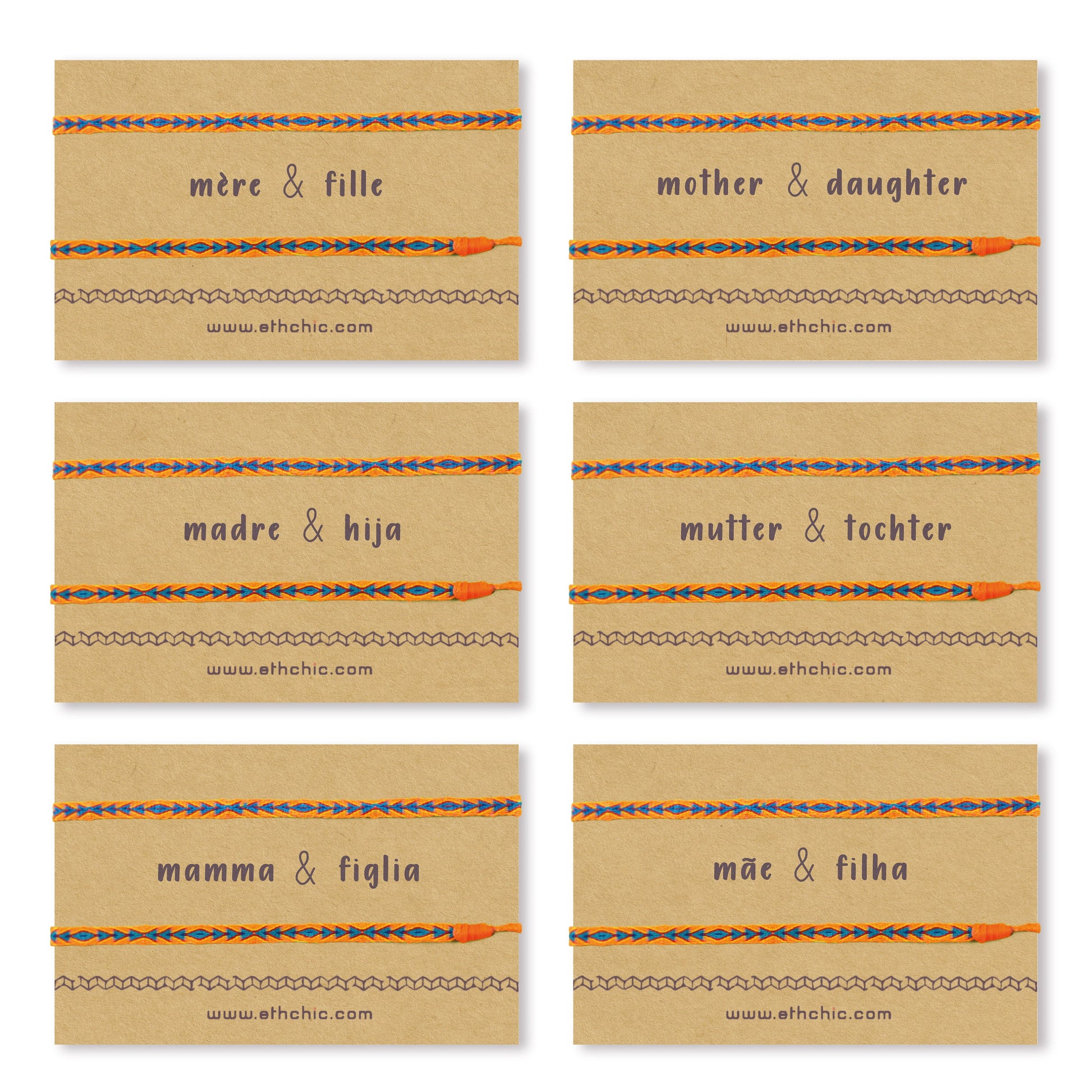 Bracelet mère fille enfant bracelets assortis cadeau fête des mères bracelet mère enfant set 2 bracelets bracelets tissés