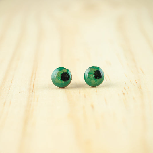 Puces d'oreilles rondes vegan boucles d'oreilles turquoise boucles d'oreilles minimalistes boucles d'oreilles géométriques