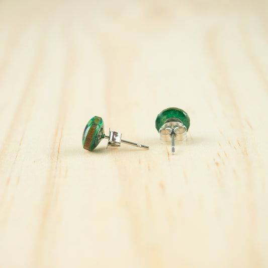 Puces d'oreilles rondes vegan boucles d'oreilles turquoise boucles d'oreilles minimalistes boucles d'oreilles géométriques