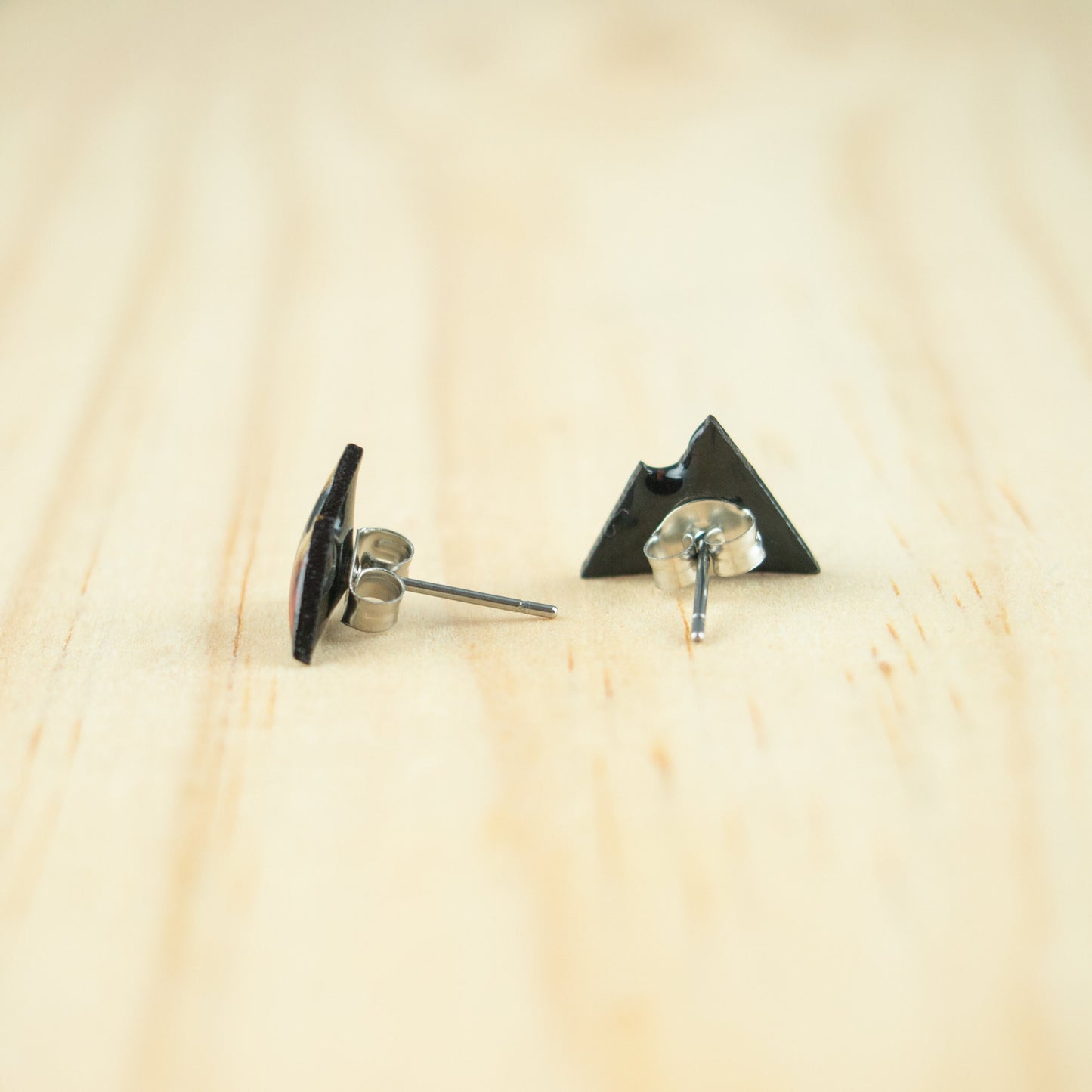 Puces d'oreilles végétales montagne boucles d'oreilles nature boucles d'oreilles effet émaillé bijoux de randonnée bijoux de noel