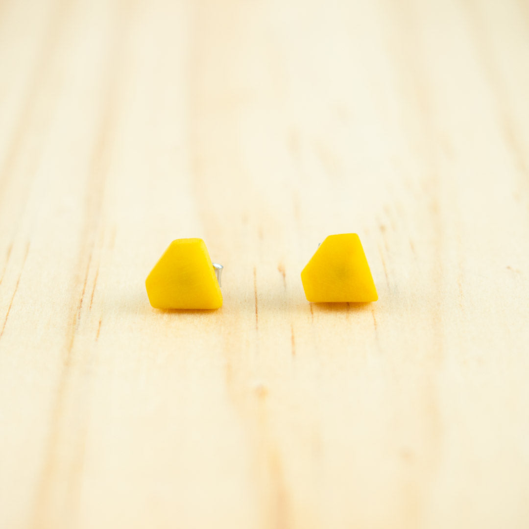 Puces d'oreilles Ivoire Végétal Diamant Végan Clous | Colidia