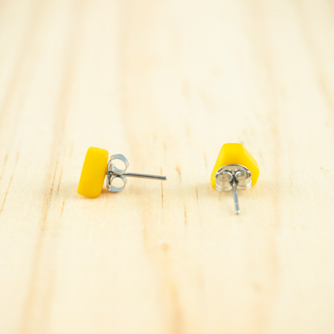 Puces d'oreilles Ivoire Végétal Diamant Végan Clous | Colidia