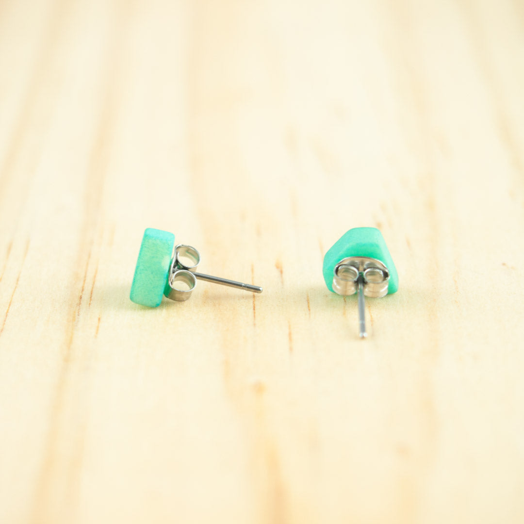 Puces d'oreilles Ivoire Végétal Diamant Végan Clous | Colidia