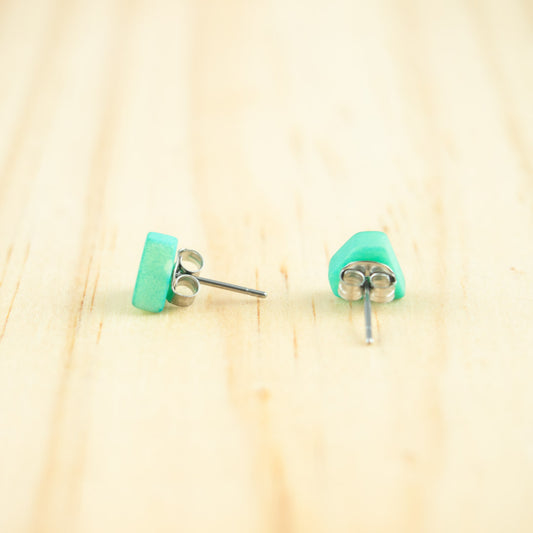 Puces d'oreilles Ivoire Végétal Diamant Végan Clous | Colidia