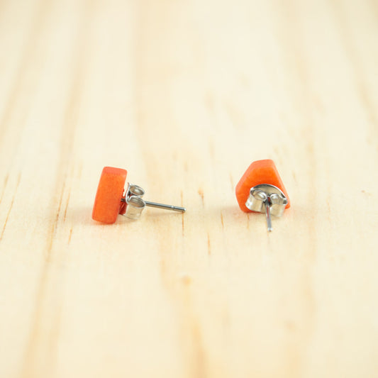 Puces d'oreilles Ivoire Végétal Diamant Végan Clous | Colidia