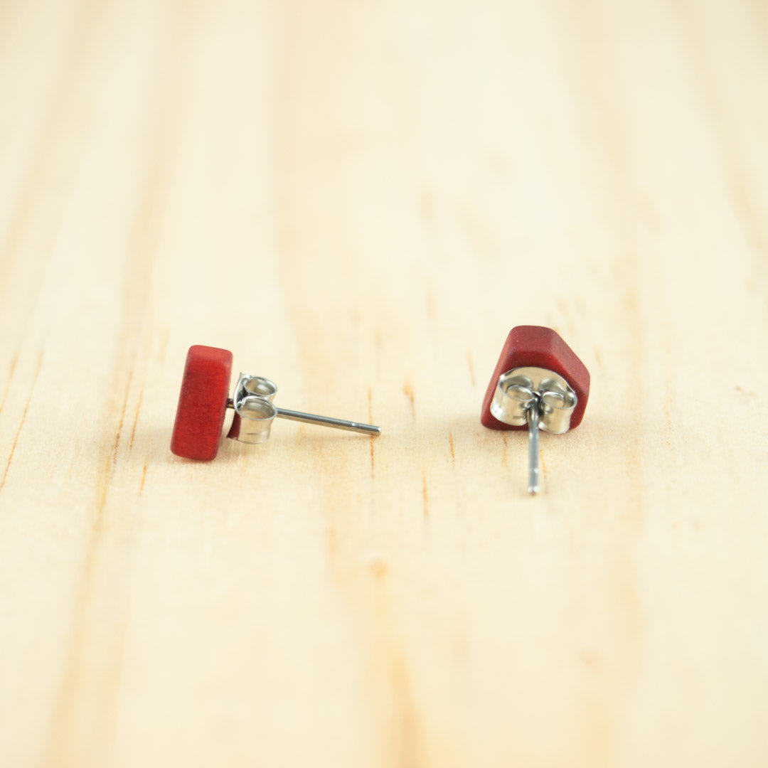 Puces d'oreilles Ivoire Végétal Diamant Végan Clous | Colidia