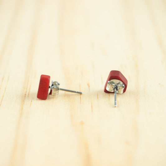 Puces d'oreilles Ivoire Végétal Diamant Végan Clous | Colidia