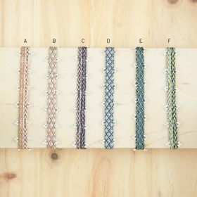 Bracelets 80 fils et perles en argent 925 faits main fins | Pibi 3 REV : Miel - Marrons - Argent - Noirs