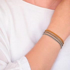 Bracelet fin perles en verre Miyuki fait main | Multicolore
